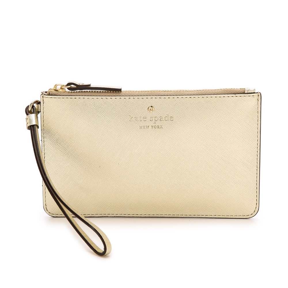 NWOT Kate Spade Metallic Gold Wristlet